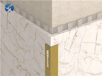 Finitura in ottone per bordi in piastrelle