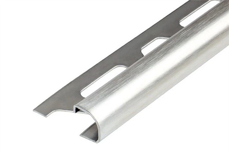 stainless steel round brushed silver