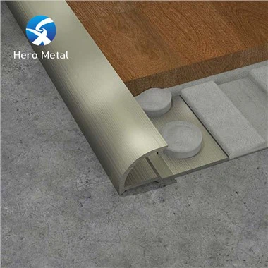 Finitura per piastrelle in ottone spazzolato 10 mm