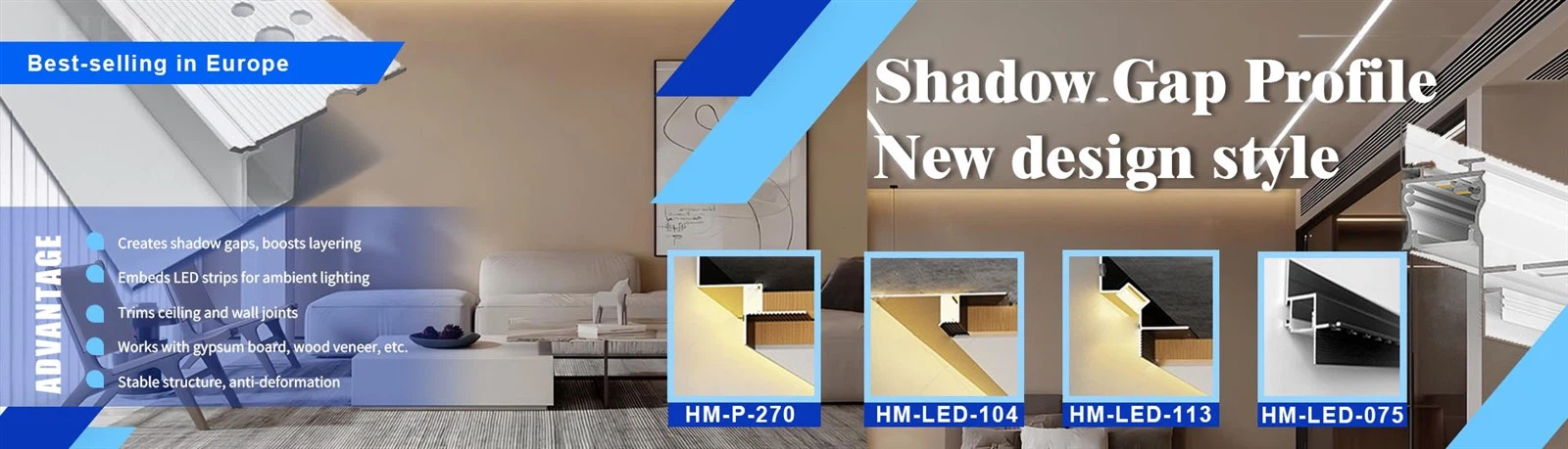 Aluminum Shadow Gap Ceiling Profile FACTORY Aluminum Shadow Gap Ceiling Profile FACTORY