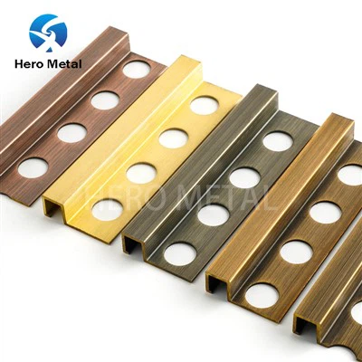 Bordo per piastrelle quadrato in ottone