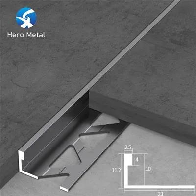 Bordo dritto per piastrelle in alluminio dorato